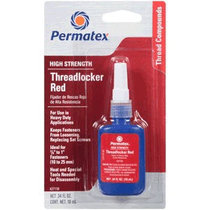 Permatex 27110 High Strength Threadlocker Red 10ml Permatex 27110 High Strength Threadlocker Red 10ml