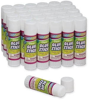 Glue Sticks, Clear, 0.70 oz, Pack of 30 Glue Sticks, Clear, 0.70 oz, Pack of 30