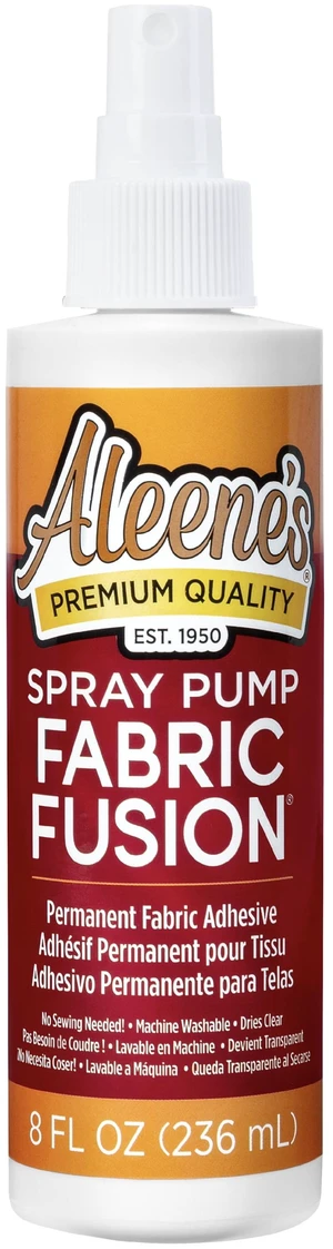 Aleene's Fabric Fusion Spray Pump 8 fl oz, Dries Clear, Permanent Fabric Adhesive Glue Aleene's Fabric Fusion Spray Pump 8 fl oz, Dries Clear, Permanent Fabric Adhesive Glue