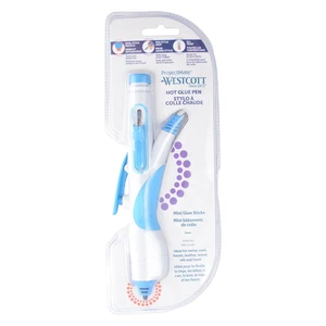 Westcott Hot Glue Pen for Craft, Blue/White, 1 Count, 2-Minute Dry Time Westcott Hot Glue Pen for Craft, Blue/White, 1 Count, 2-Minute Dry Time