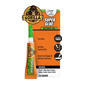 Gorilla Glue No Drip Gel, Precision Tip, 15 Gram, Dries in 10-45 Seconds Gorilla Glue No Drip Gel, Precision Tip, 15 Gram, Dries in 10-45 Seconds