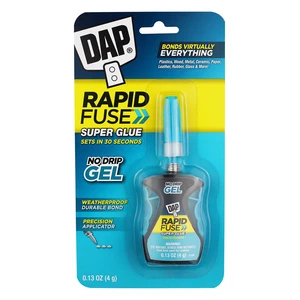 DAP RapidFuse 0.13oz Clear Super Glue Gel Control Applicator DAP RapidFuse 0.13oz Clear Super Glue Gel Control Applicator