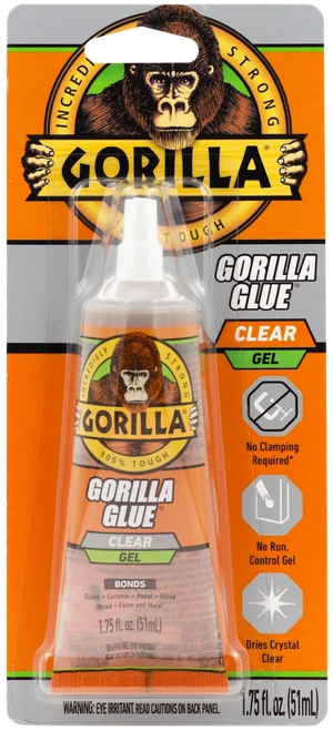 Gorilla Glue Clear Gel 1.75oz Tube - Strong and Durable Adhesive Gorilla Glue Clear Gel 1.75oz Tube - Strong and Durable Adhesive