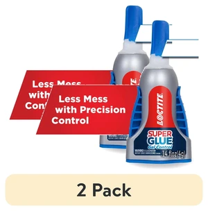 Loctite Super Glue Gel Control, Clear, 0.14 fl Oz Bottle, 2 Pack Loctite Super Glue Gel Control, Clear, 0.14 fl Oz Bottle, 2 Pack