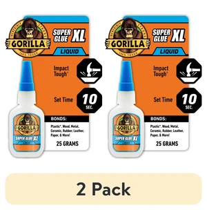 Gorilla Clear Super Glue XL 25Gram Bottle (2 Pack) Gorilla Clear Super Glue XL 25Gram Bottle (2 Pack)