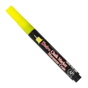 Marvy Uchida Extra Fine Point Chalk Markers, Neon Yellow, 2/Pack Marvy Uchida Extra Fine Point Chalk Markers, Neon Yellow, 2/Pack