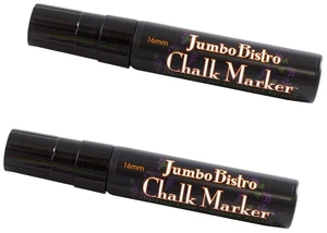 Marvy Uchida Jumbo Point Chalk Markers, Black, 2-Pack Marvy Uchida Jumbo Point Chalk Markers, Black, 2-Pack
