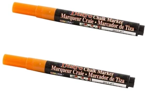 Marvy Uchida Fine Point Chalk Markers Orange 2-Pack Marvy Uchida Fine Point Chalk Markers Orange 2-Pack
