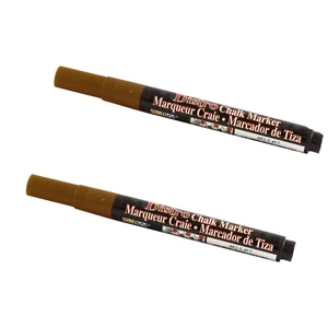 Marvy Uchida Fine Point Chalk Markers, Brown, 2/Pack Marvy Uchida Fine Point Chalk Markers, Brown, 2/Pack