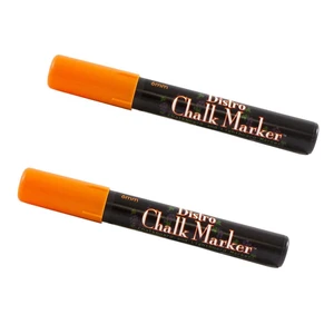 Marvy Uchida Broad Point Chalk Markers, Orange, 2-Pack Marvy Uchida Broad Point Chalk Markers, Orange, 2-Pack