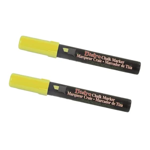 Marvy Uchida Chisel Tip Chalk Markers, Yellow, 2/Pack Marvy Uchida Chisel Tip Chalk Markers, Yellow, 2/Pack