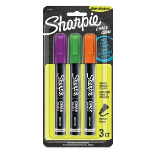 Sharpie Chalk Markers, Wet Erase, Assorted Colors, 3 Count Sharpie Chalk Markers, Wet Erase, Assorted Colors, 3 Count