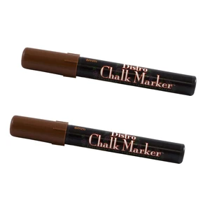 Marvy Uchida Broad Point Chalk Markers, Brown, 2/Pack Marvy Uchida Broad Point Chalk Markers, Brown, 2/Pack
