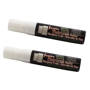 Marvy Uchida Jumbo Point Chalk Markers White 2-Pack Marvy Uchida Jumbo Point Chalk Markers White 2-Pack