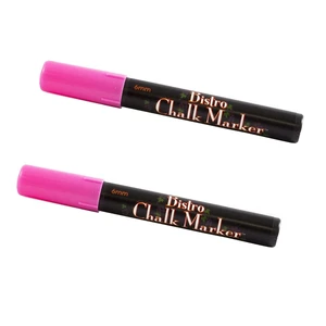 Marvy Uchida Broad Point Chalk Markers, Hot Pink, 2/Pack Marvy Uchida Broad Point Chalk Markers, Hot Pink, 2/Pack