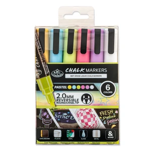 Royal & Langnickel Pastel Chalk Markers, 6-Piece, Reversible Tip, 2.0mm Royal & Langnickel Pastel Chalk Markers, 6-Piece, Reversible Tip, 2.0mm