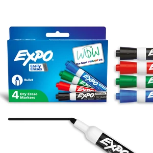 Expo SAN82074 Low Odor Markers, 4/Pack Expo SAN82074 Low Odor Markers, 4/Pack