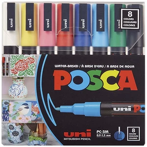 Posca PC-3M Fine 8-Color Paint Marker Set Posca PC-3M Fine 8-Color Paint Marker Set