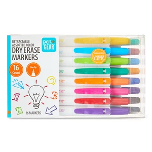 Pen+Gear Low-Odor Retractable Dry Erase Markers, Fine Point, Multi Colors, 16 Count Pen+Gear Low-Odor Retractable Dry Erase Markers, Fine Point, Multi Colors, 16 Count