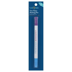 Hello Hobby Twin Fabric Marking Pen, Purple and Blue, 1 Count Hello Hobby Twin Fabric Marking Pen, Purple and Blue, 1 Count