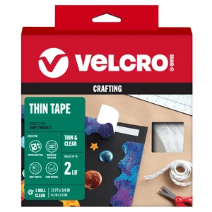VELCRO Brand 91325 Thin General Purpose Tape, 15ft x 3/4in, Cut Strips to Length, Large Roll for Home Office or Crafts VELCRO Brand 91325 Thin General Purpose Tape, 15ft x 3/4in, Cut Strips to Length, Large Roll for Home Office or Crafts
