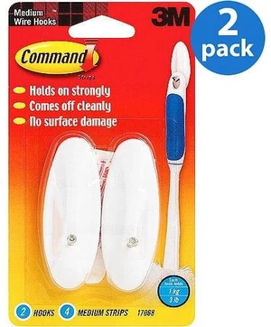 3M Command Medium Wire Hooks, 2-Pack 3M Command Medium Wire Hooks, 2-Pack