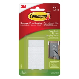 Command Easel-Backed Picture Hangers, White, Large, 2 Pairs Command Easel-Backed Picture Hangers, White, Large, 2 Pairs