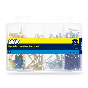 Ook Picture Hanging Kit 230 Pack, 5 lbs, Steel, Zinc Finish/Brass, Assorted Colors Ook Picture Hanging Kit 230 Pack, 5 lbs, Steel, Zinc Finish/Brass, Assorted Colors