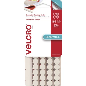 VELCRO VEK30173 Removable Mounting Tape 195/Pack White VELCRO VEK30173 Removable Mounting Tape 195/Pack White
