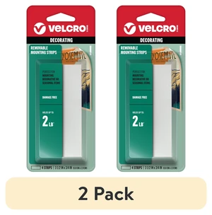 Velcro Brand Removable Mounting Strips, 2 Pack (4 Strips Each), 3.5" x 0.75" Velcro Brand Removable Mounting Strips, 2 Pack (4 Strips Each), 3.5" x 0.75"