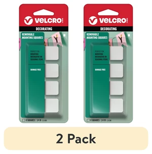 VELCRO Brand Removable Mounting Squares, Damage-Free Decorating, 3/4", 8 Count, 2 Pack (95190) VELCRO Brand Removable Mounting Squares, Damage-Free Decorating, 3/4", 8 Count, 2 Pack (95190)