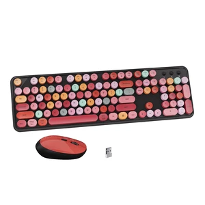 Colorful Wireless Keyboard and Mouse Combo Red Colorful | Full-Sized Office Keyboard with Typewriter Flexible Keys, 2.4GHz Dropout-Free Connection, Optical Mouse for PC Laptop Colorful Wireless Keyboard and Mouse Combo Red Colorful | Full-Sized Office Keyboard with Typewriter Flexible Keys, 2.4GHz Dropout-Free Connection, Optical Mouse for PC Laptop