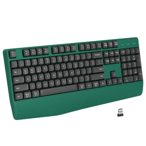 Ergonomic Wireless Bluetooth Keyboard with Wrist Rest(Green) | 2.4GHz & Bluetooth Dual-Mode Full-Sized Wireless Keyboard for Windows, iPad, macOS, and Android Multi-Device Compatibility Ergonomic Wireless Bluetooth Keyboard with Wrist Rest(Green) | 2.4GHz & Bluetooth Dual-Mode Full-Sized Wireless Keyboard for Windows, iPad, macOS, and Android Multi-Device Compatibility