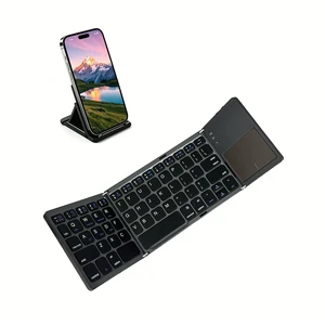 Foldable Keyboard with Touchpad for Phone and Tablet, Ultra Slim Compact | 3-Device Bluetooth Switching, Multi-touch Trackpad, Full Shortcut Row, Phone Holder, USB-C Charging, Travel & Mobile Work Foldable Keyboard with Touchpad for Phone and Tablet, Ultra Slim Compact | 3-Device Bluetooth Switching, Multi-touch Trackpad, Full Shortcut Row, Phone Holder, USB-C Charging, Travel & Mobile Work