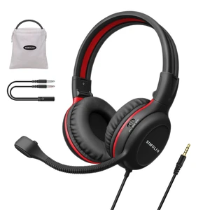 Kids Wired Headphones with Boom Mic for School, iPad & PC, Students | 330° Flexible Swivel Boom Mic with One-Touch Mute, 75/85/94dB Volume Limiting, Foldable Headset for K12, Gaming & E-Learning Kids Wired Headphones with Boom Mic for School, iPad & PC, Students | 330° Flexible Swivel Boom Mic with One-Touch Mute, 75/85/94dB Volume Limiting, Foldable Headset for K12, Gaming & E-Learning