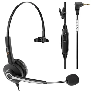 Phone Headset 2.5mm Jack with Microphone & Volume Control, Noise Cancelling Telephone Headsets for Panasonic Vtech AT&T, Cisco, Polycom, Gigaset Cordless Landline Office PhonesBlack Phone Headset 2.5mm Jack with Microphone & Volume Control, Noise Cancelling Telephone Headsets for Panasonic Vtech AT&T, Cisco, Polycom, Gigaset Cordless Landline Office PhonesBlack