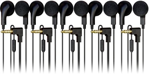 5 Pack Bulk Wired in-Ear Earphone Headphones with Microphone, Remote Controller, 3.5mm Connector and Sponge Covers, Black 5 Pack Bulk Wired in-Ear Earphone Headphones with Microphone, Remote Controller, 3.5mm Connector and Sponge Covers, Black