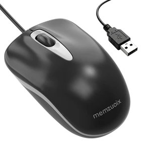 Wired Mouse, 1200 DPI Optical Computer Mouse, Ergonomic Ambidextrous Mouse for Laptop PC Desktop, Plug and Play-Black Wired Mouse, 1200 DPI Optical Computer Mouse, Ergonomic Ambidextrous Mouse for Laptop PC Desktop, Plug and Play-Black