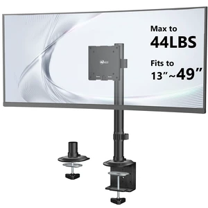Heavy Duty Single Monitor Arm Desk Mount for 13-49 Inch Screens, Ultrawide Monitor Stand with Full Motion Tilt, Swivel, Rotation, Holds up to 44 lbs, C-Clamp Mount for VESA 75/100mm,(M001S) Heavy Duty Single Monitor Arm Desk Mount for 13-49 Inch Screens, Ultrawide Monitor Stand with Full Motion Tilt, Swivel, Rotation, Holds up to 44 lbs, C-Clamp Mount for VESA 75/100mm,(M001S)