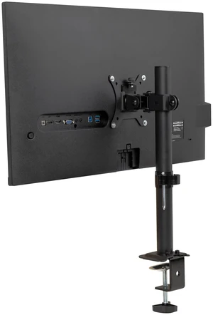Single Monitor Desk Mount for 13"-32" Screens, VESA 75x75/100x100, 180° Rotation, ±90° Swivel, ±45° Tilt, 17.6 lb Load Capacity, Cable Management, Quick Release, Black Single Monitor Desk Mount for 13"-32" Screens, VESA 75x75/100x100, 180° Rotation, ±90° Swivel, ±45° Tilt, 17.6 lb Load Capacity, Cable Management, Quick Release, Black