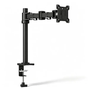 Single Monitor Desk Mount, Adjustable Pole, 17-27 Inch, VESA 75/100 | Monitor mount with detachable arm sections and adjustable pole, VESA 75x75/100x100 fit, supports screens up to 19.8 lbs. Single Monitor Desk Mount, Adjustable Pole, 17-27 Inch, VESA 75/100 | Monitor mount with detachable arm sections and adjustable pole, VESA 75x75/100x100 fit, supports screens up to 19.8 lbs.