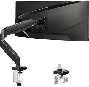 Single Desk Mount, 19-34 inch Adjustable Full Motion Monitor Arm, Computer Monitor Stand Holder with Clamp and Grommet Base, Fits 4.4 to 19.8lbs Screens, VESA Mount Bracket, Black Single Desk Mount, 19-34 inch Adjustable Full Motion Monitor Arm, Computer Monitor Stand Holder with Clamp and Grommet Base, Fits 4.4 to 19.8lbs Screens, VESA Mount Bracket, Black