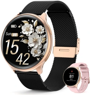 Smart Watches for Women, 1.39" Fitness Tracker with Heart Rate, SpO2, Blood Pressure, Sleep Monitor, Make & Answer Calls, 110+ Sport Modes, Compatible with iPhone & Android Smart Watches for Women, 1.39" Fitness Tracker with Heart Rate, SpO2, Blood Pressure, Sleep Monitor, Make & Answer Calls, 110+ Sport Modes, Compatible with iPhone & Android