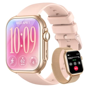 Smart Watches for Women,1.85" HD Smart Watch Fitness Trackers, with 2 Bands | Answer/Make Call/1000mAh Battery/Multi-Sport Modes Pedometer/Heart Rate/Sleep/Health Monitor/Compatible iPhone or Android Smart Watches for Women,1.85" HD Smart Watch Fitness Trackers, with 2 Bands | Answer/Make Call/1000mAh Battery/Multi-Sport Modes Pedometer/Heart Rate/Sleep/Health Monitor/Compatible iPhone or Android