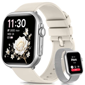 Smart Watch for Women,Fitness Watch Tracker with1000mAh Battery&2 Bands | 120+Sport Mode/30 Day+Battery Life/SpO2 Sleep Heart Rate Monitor/IP68/Compatiblefor iPhone&Android/Bluetooth Make/Answer Call Smart Watch for Women,Fitness Watch Tracker with1000mAh Battery&2 Bands | 120+Sport Mode/30 Day+Battery Life/SpO2 Sleep Heart Rate Monitor/IP68/Compatiblefor iPhone&Android/Bluetooth Make/Answer Call