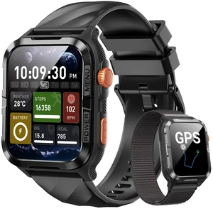 GPS Smart Watch for Men with ChatGPT, Compass & Flashlight/2 Straps | 12-Day Battery/IP68 Waterproof/Bluetooth Calling/Health Monitor/120+ Sports,1.83" HD Fitness Tracker for iPhone/Android GPS Smart Watch for Men with ChatGPT, Compass & Flashlight/2 Straps | 12-Day Battery/IP68 Waterproof/Bluetooth Calling/Health Monitor/120+ Sports,1.83" HD Fitness Tracker for iPhone/Android