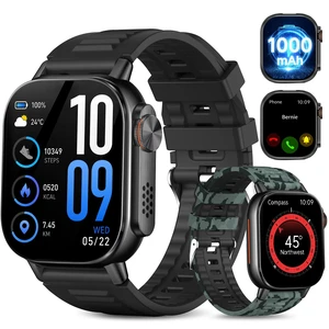 Smart Watch for Men Women (Answer/Make Call) - 2.01" Activity Tracker | Heart Rate/Sleep/SpO2 Monitor/IP68 Waterproof /110+ Sport Modes/100 Days Extra-Long Battery Life for Android/iOS - 2 Straps Smart Watch for Men Women (Answer/Make Call) - 2.01" Activity Tracker | Heart Rate/Sleep/SpO2 Monitor/IP68 Waterproof /110+ Sport Modes/100 Days Extra-Long Battery Life for Android/iOS - 2 Straps