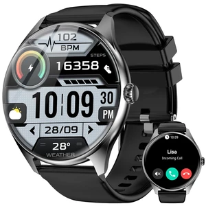 Smart Watches for Men Women, 1.43" AMOLED Display, 7-Day Battery Life, 120+ Sport Modes with Heart Rate Sleep Monitor, Bluetooth Calling, IP68 Waterproof Fitness Watch for iPhone Android (Black) Smart Watches for Men Women, 1.43" AMOLED Display, 7-Day Battery Life, 120+ Sport Modes with Heart Rate Sleep Monitor, Bluetooth Calling, IP68 Waterproof Fitness Watch for iPhone Android (Black)