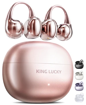 Clip-On Earbuds Gen 3, Open-Ear Wireless Bluetooth 6.0 Headphones with Mic, Secure Fit for Small Ears & Glasses Wearers, 50H Playtime, ENC, IPX5 Waterproof Sport Ear Buds (Pink) Clip-On Earbuds Gen 3, Open-Ear Wireless Bluetooth 6.0 Headphones with Mic, Secure Fit for Small Ears & Glasses Wearers, 50H Playtime, ENC, IPX5 Waterproof Sport Ear Buds (Pink)