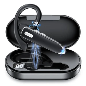 2026 Single Ear Headset Bluetooth 6.1 - Wireless Earpiece with 90Hrs Talk Time & 500mAh Charging Case, Hands-Free Headphones with CVC 8.0 ENC Noise Cancelling Mic for Office Trucker Driving - Black 2026 Single Ear Headset Bluetooth 6.1 - Wireless Earpiece with 90Hrs Talk Time & 500mAh Charging Case, Hands-Free Headphones with CVC 8.0 ENC Noise Cancelling Mic for Office Trucker Driving - Black
